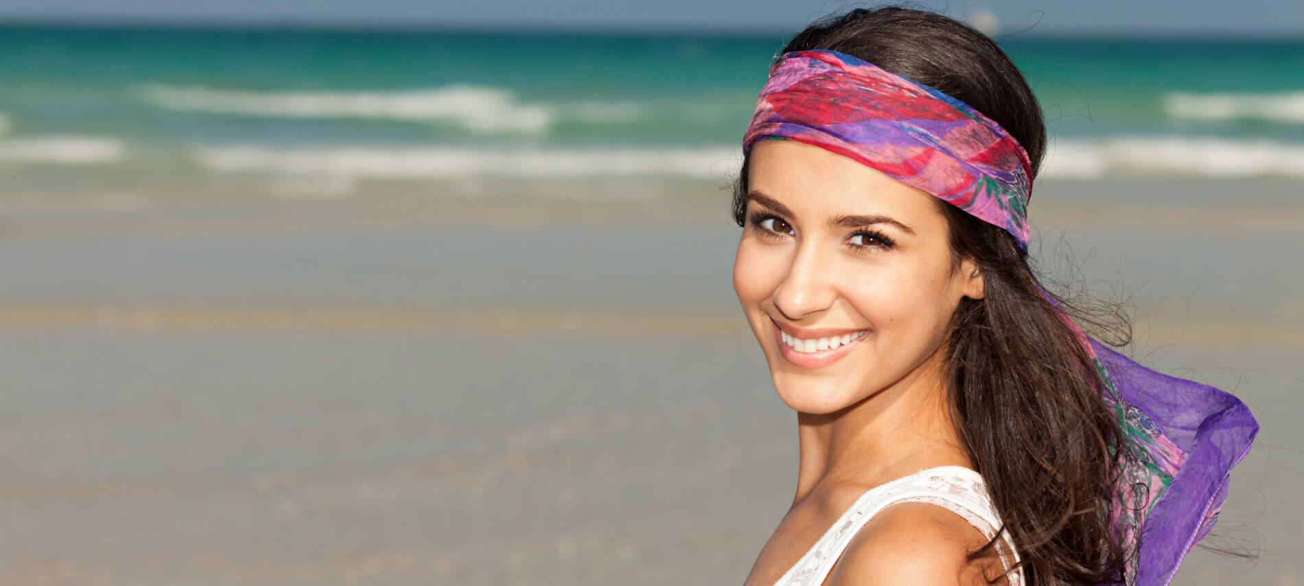 Pictuure of a lady on a beach,